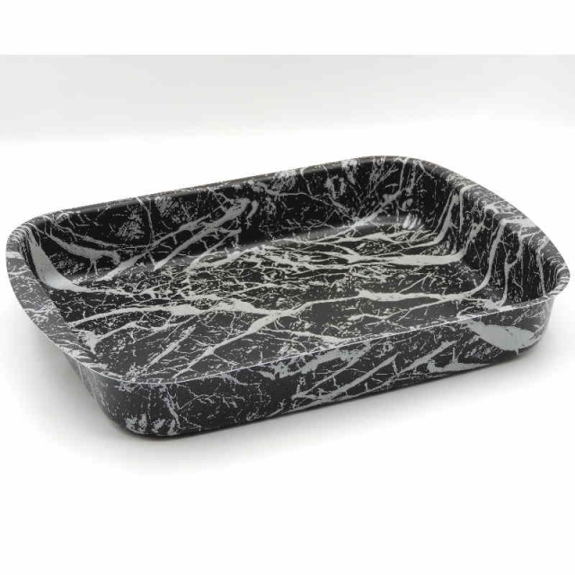 Противень прямоугольный 25*35-60 ЧЕРНЫЙ/СЕРЫЙ МРАМОР