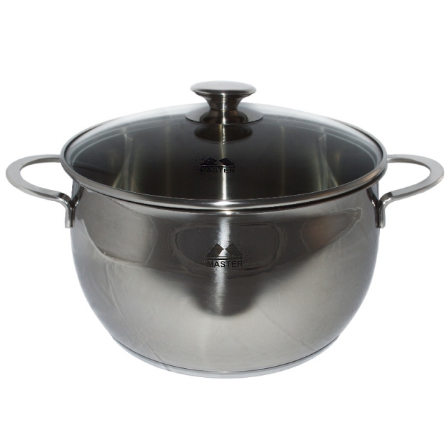 Кастрюля 6,5 л.,  со стеклянной крышкой