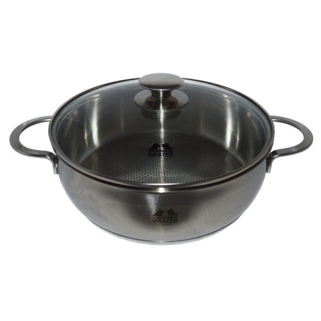 Кастрюля для тушения 3,3 л., со стеклянной крышкой