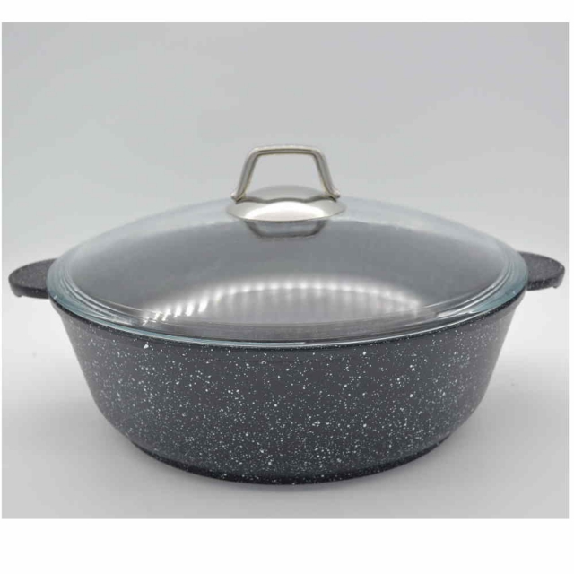 Жаровня 28см., со стеклянной крышкой