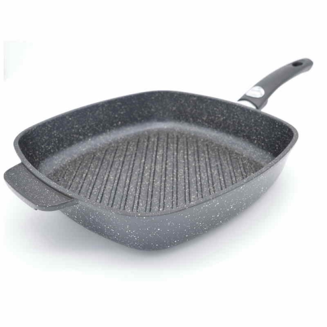 Сковорода квадратная гриль со съемной ручкой 28cм.,